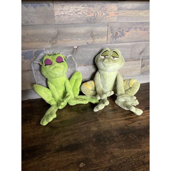 Disneyland Kissing Princess Tiana and Prince Naveen Plush With Tags - Picture 1 of 4
